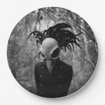 Halloween de cabeça de pássaro assustador