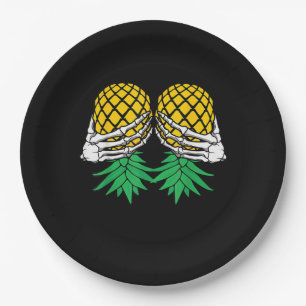 Prato De Papel Halloween De Cima Para Baixo Pineapple Swinger Ske