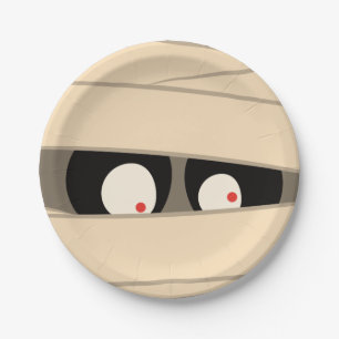 Prato De Papel Halloween do Monstro da Tipografia Cura Moderna