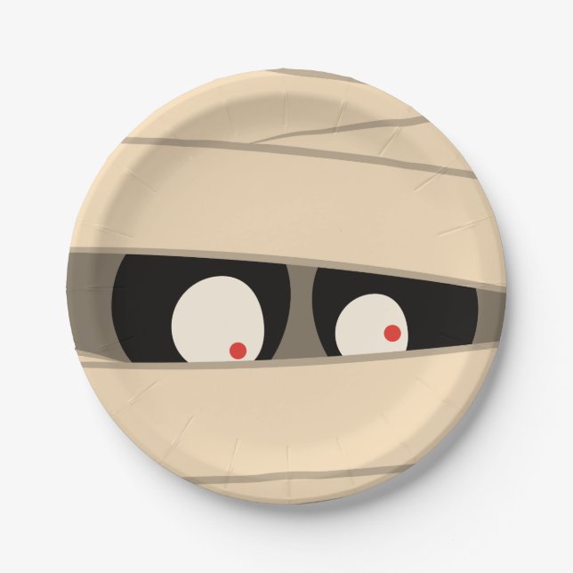 Prato De Papel Halloween do Monstro da Tipografia Cura Moderna (Frente)