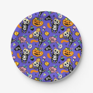 Prato De Papel Halloween Doces ou Travessuras