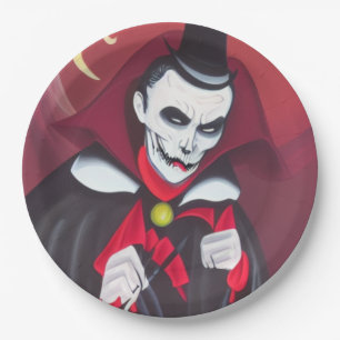 Prato De Papel Halloween Dracula