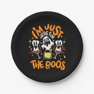 Prato De Papel Halloween Estou Aqui Para Os Boos