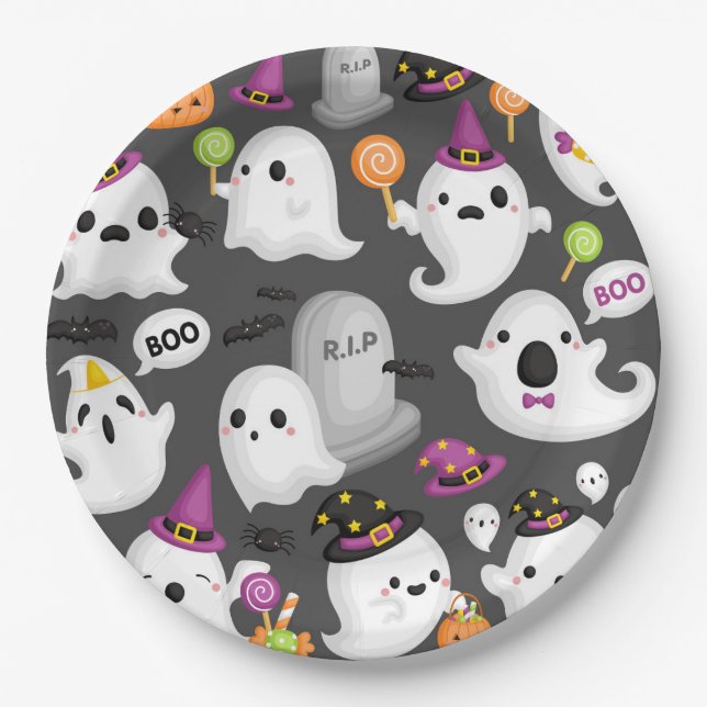 Prato De Papel Halloween Ghost (Frente)