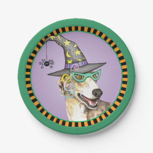Prato De Papel Halloween Greyhound
