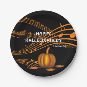 Prato De Papel Halloween HALLELUJAHEEN Abóbora