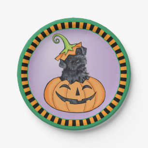 Prato De Papel Halloween Kerry Blue Terrier