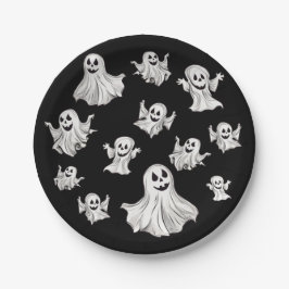 Prato De Papel Halloween: Kleine Geister -