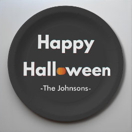 Prato De Papel Halloween Moderno Minimalista - Personalizado