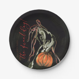 Prato De Papel Halloween Party, Pappteller mit Geisterpferd
