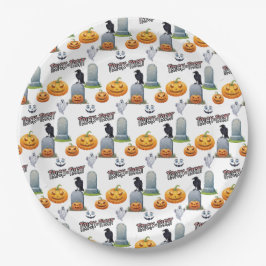 Prato De Papel Halloween Patttern On Paper Plates
