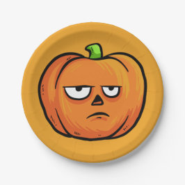 Prato De Papel Halloween Pumpkins em placas de papel 4