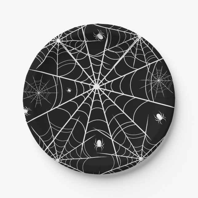 Prato De Papel Halloween Spider Web (Frente)