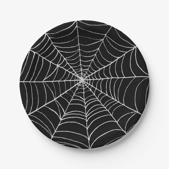 Prato De Papel Halloween Spiderweb (Frente)