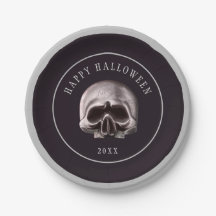 Halloween Spooky Metal Skull Personalizado
