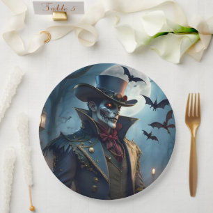 Prato De Papel Halloween Steampunk Southern Gothic Zumbi