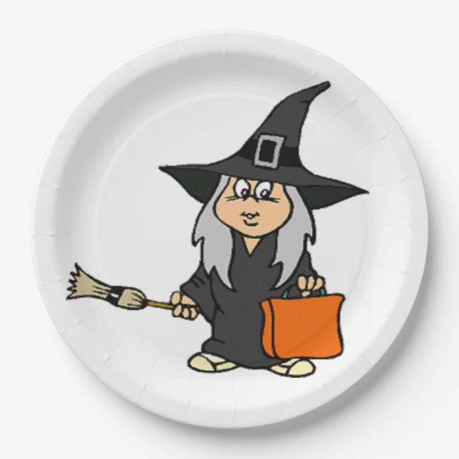 PRATO DE PAPEL HALLOWEEN WITCH (Frente)