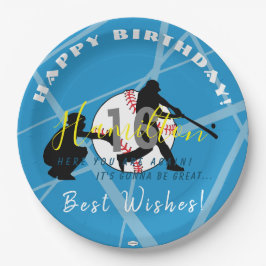 Prato De Papel HAMbyWG de Placa de Papel Tema do Baseball