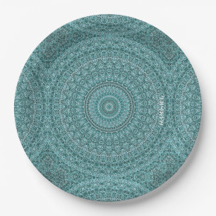 Prato De Papel HAMbyWG - Placa de papel 7 ou 9" - Mandala de chá