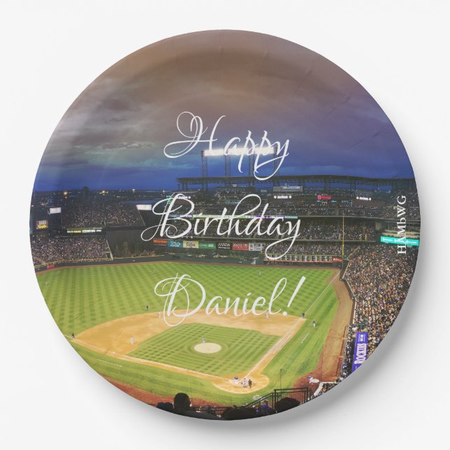 Prato De Papel HAMbyWG - Placa de Papel - Estádio de Baseball (Frente)