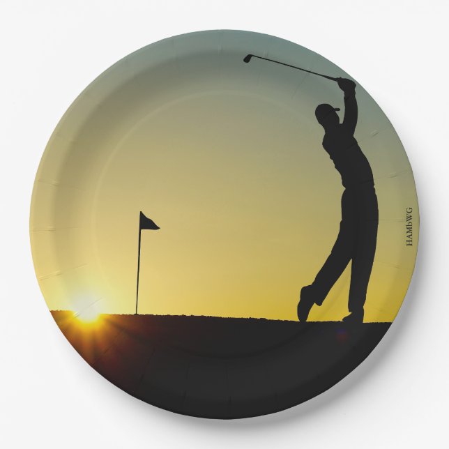 Prato De Papel HAMbyWG - Placas de Papel - Golfer (Frente)