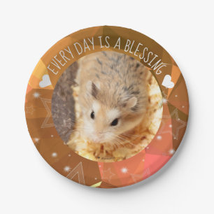 Prato De Papel Hammyville - Bênção do Hamster Bonito Robo