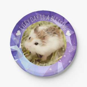 Prato De Papel Hammyville - Bênção do Hamster Bonito Robo