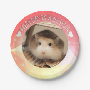 Prato De Papel Hammyville - Bênção do Hamster Bonito Robo