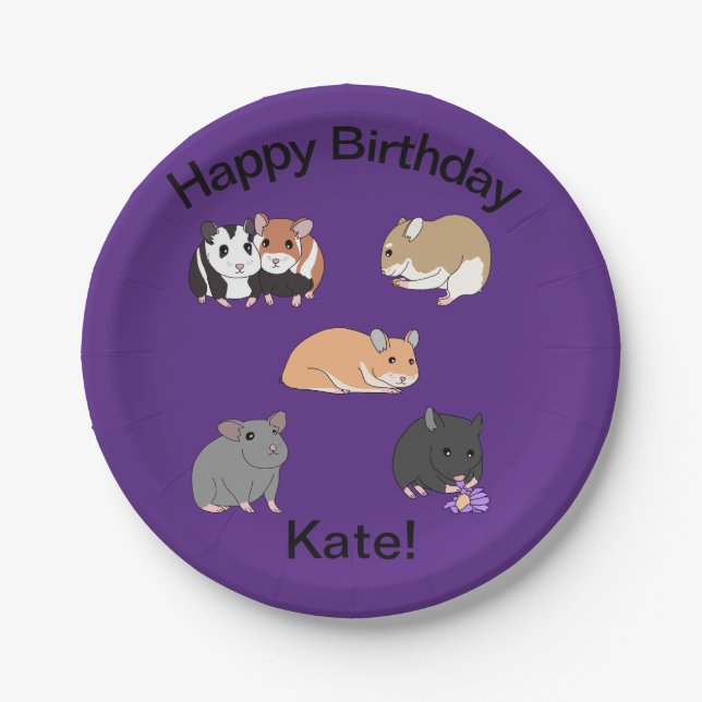 Prato De Papel Hamsters (Frente)