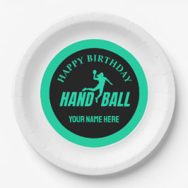 Prato De Papel Handball Girl Birthday, Handball Player Gift