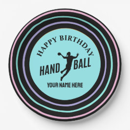 Prato De Papel Handball Girl Birthday, Handball Player Gift