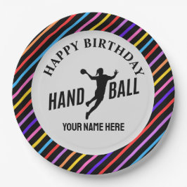 Prato De Papel Handball Girl Birthday, Handball Player Gift