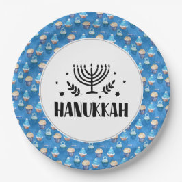 Prato De Papel Hanukkah