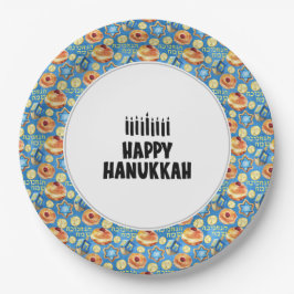 Prato De Papel Hanukkah