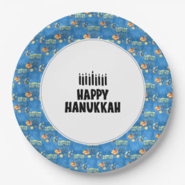 Prato De Papel Hanukkah