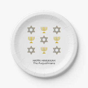 Prato De Papel Hanukkah personalizado