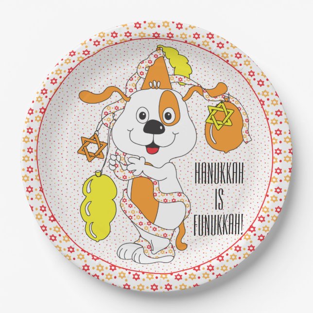 Prato De Papel Hanukkah Zeevie (Frente)