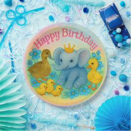 Prato De Papel Happy Birthday Paper Plates - Children's Birthday