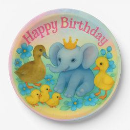 Prato De Papel Happy Birthday Paper Plates - Children's Birthday