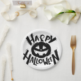 Prato De Papel Happy Halloween 