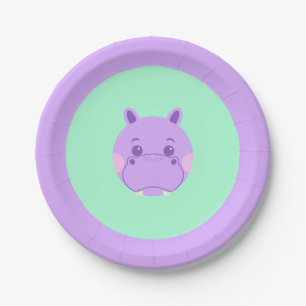 Prato De Papel Happy Hippo