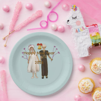 Prato De Papel Happy New Year 2026