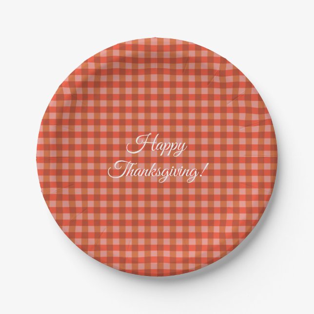 Prato De Papel Happy Thanksgiving Paper Plates (Frente)
