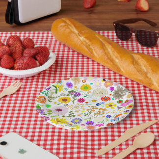 Prato De Papel Harmonia floral em Springtime
