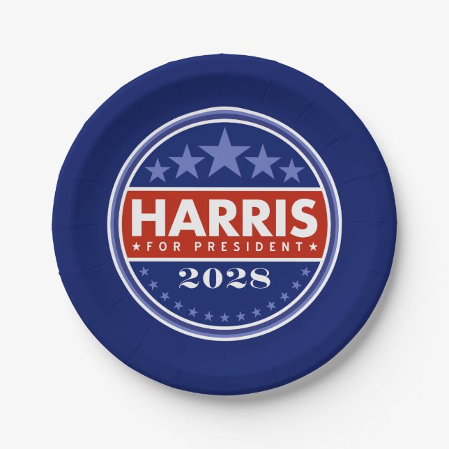 Prato De Papel Harris para Presidente 2028 (Frente)