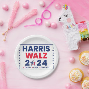 Prato De Papel Harris Walz 2024 Harris Walz