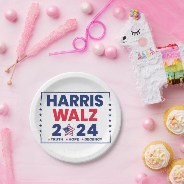 Prato De Papel Harris Walz 2024 | Harris Walz (Festa)