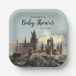 Prato De Papel Harry Potter | Chá de fraldas do Castelo Hogwarts