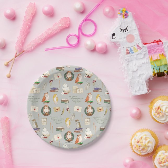 Prato De Papel HARRY POTTER™ | Coruja - Letra Padrão (Festa)