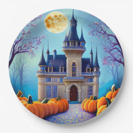 Prato De Papel Harvest Moon Pumpkin Castle Plates